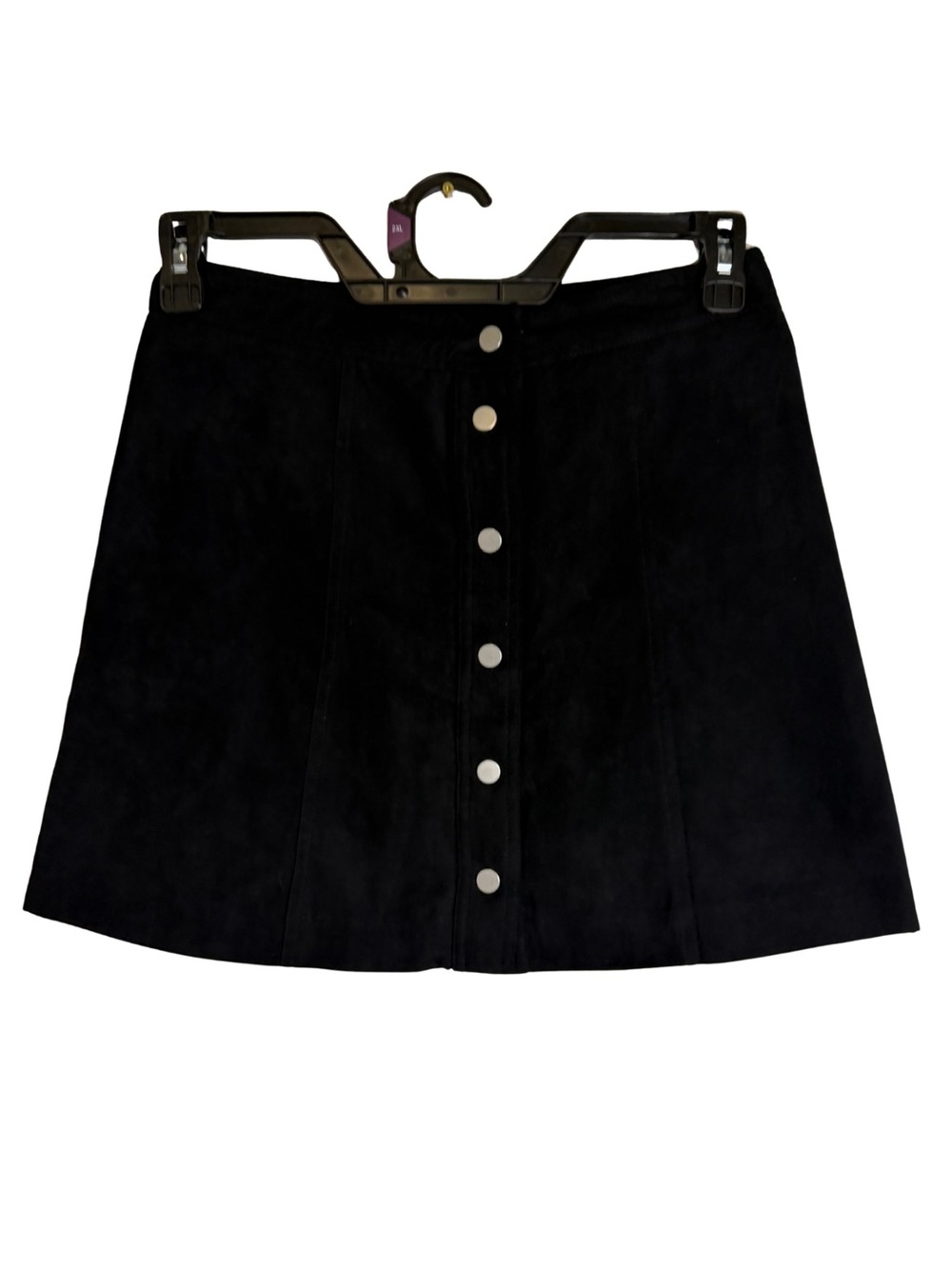 3/$20 H&M Black Snap Front A-Line Mini Skirt Size 6